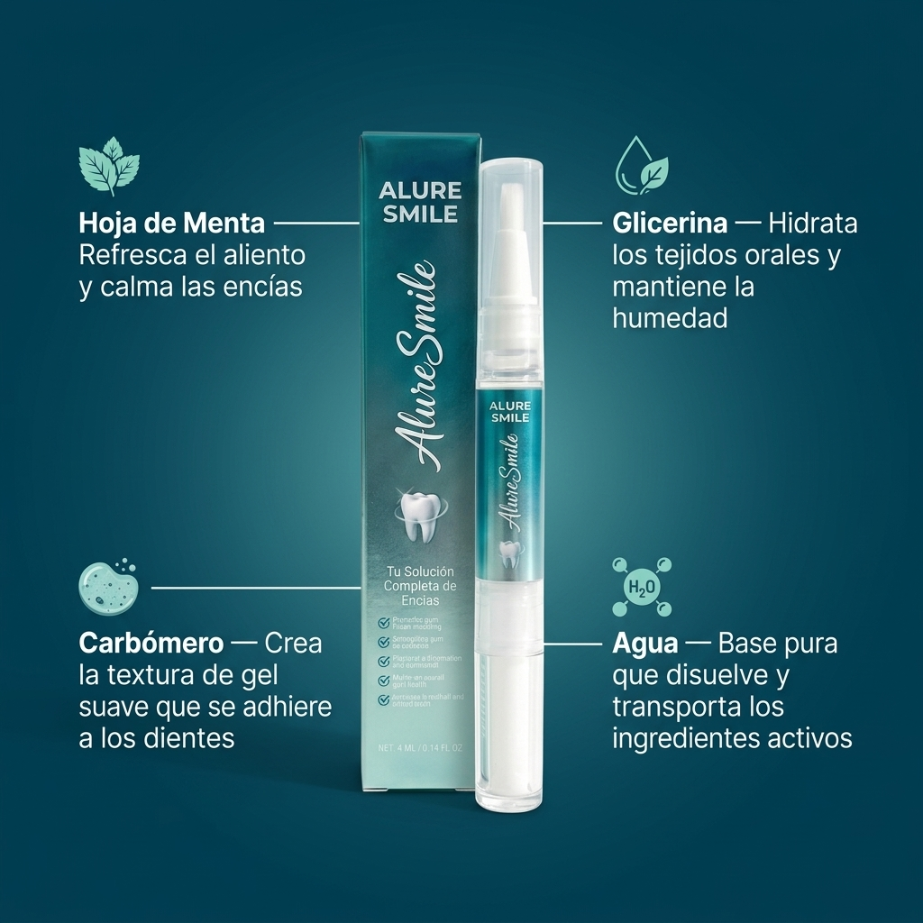 Ingredientes del Gel Reparador AlureSmile