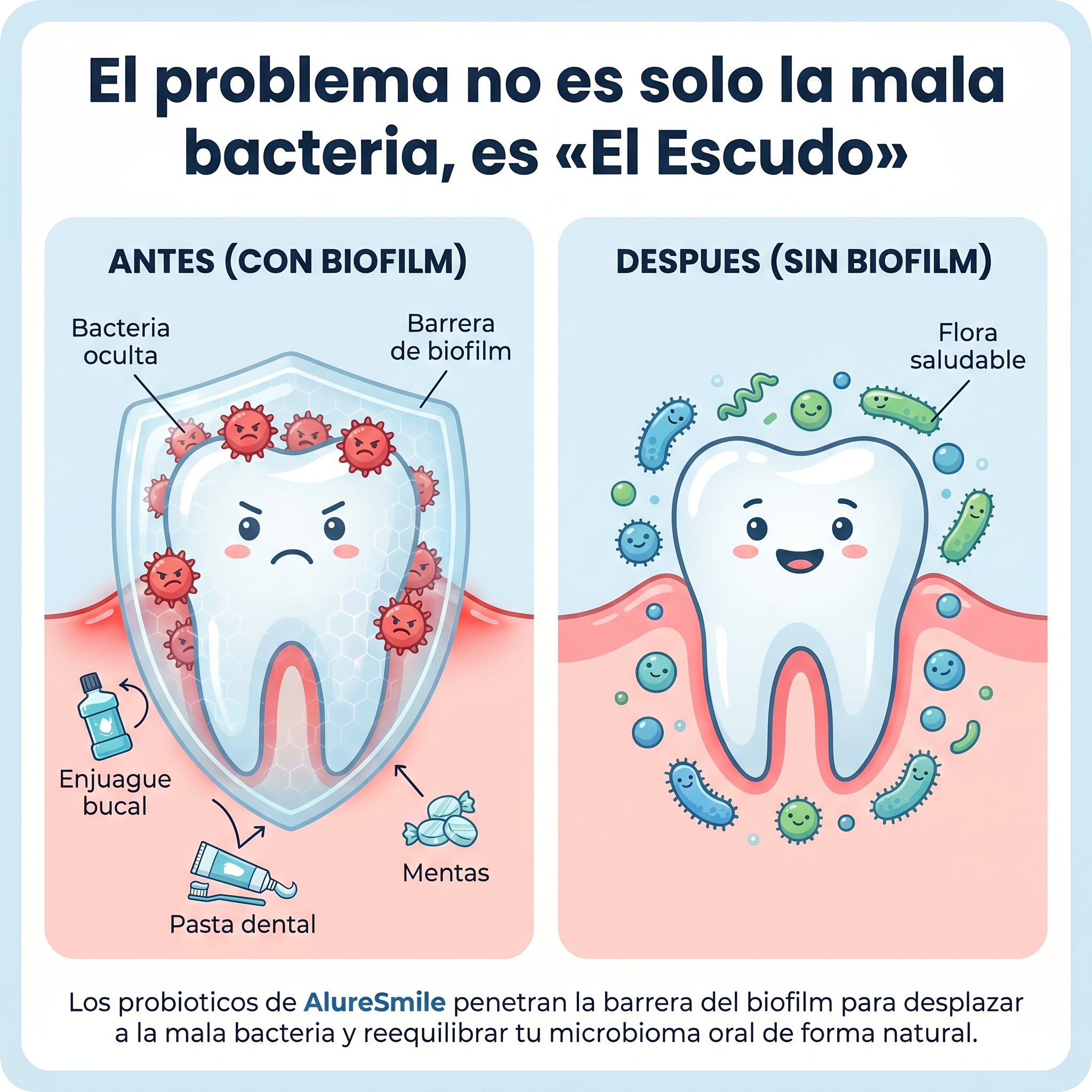 AlureSmile - Como funciona el biofilm